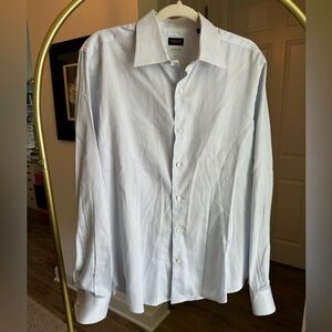 Valentino Sky Blue Striped Dress Shirt